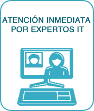 Especialista IT atendiendo remotamente a clientes representando atención inmediata