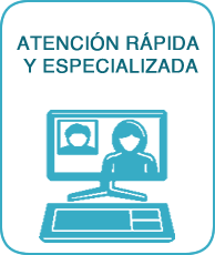 Especialista brindando atención rápida y soporte técnico por videollamada