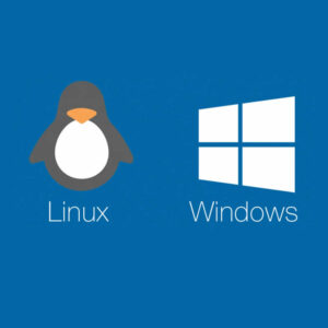 Logos de sistemas operativos Linux y Windows para instalación y configuración de servidores