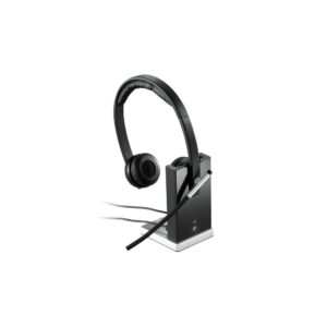 Diadema logitech H820e biaural inalámbrico, receptor USB, compatible Win-Mac, controles integrados, color negro
