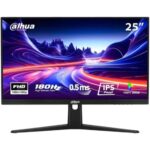 Monitor Dahua Gamer 25 panel IPS, FULL HD 1920 X 1080 16:9, Tiempo de respuesta rápido de 0,5 ms 200 HZ sin borrosidad ni imágenes superpuestas (con OD),  1 × DP 1.4, 1 × HDMI 2.0, 1 × Salida de audio, Amplia gama de colores, 85 % NTSC, Satisface las necesidades de textura de imagen de los diseñadores y jugadores, Ángulo de visión extra amplio