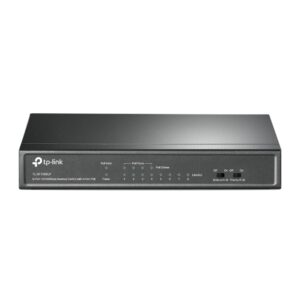 Switch TPLINK de Escritorio de 8 Puertos a 10 / 100Mbps con PoE en 4 Puertos NO Administrable COLOR Negro